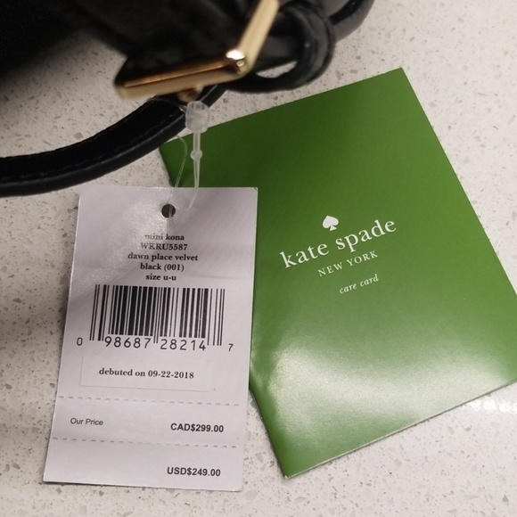 KATE SPADE VELVET crossbody satchel - Picture 6 of 6